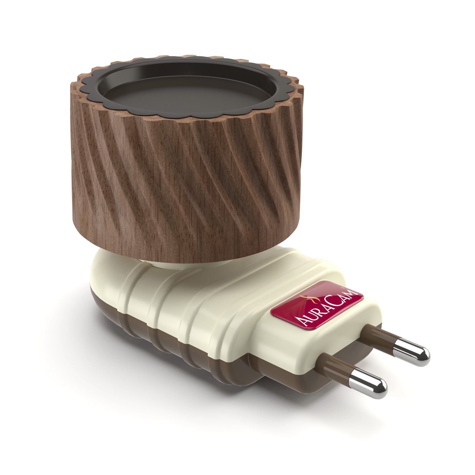 AuraCam Electric Camphor & Essential Oil Diffuser – Wooden Finish Kapur Dani for Home, Office & Pooja