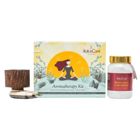 Aromatherapy Kit - 1 Gold Standard Bhimseni Camphor (100 g) + Electric Diffuser