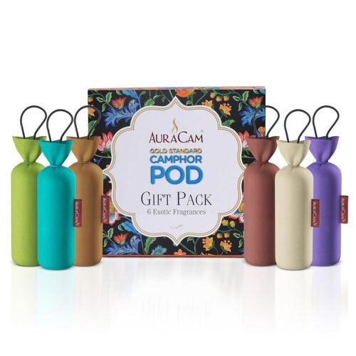 AuraCam Gold Standard Camphor POD Gift Pack 6 Exotic Fragrance Hamper Gift Pack | Premium Gift Hamper
