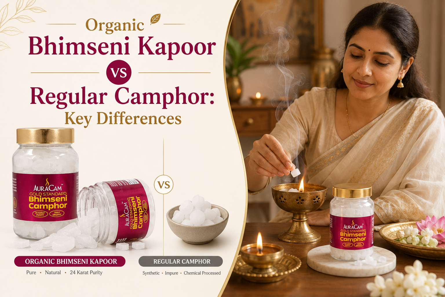 Organic Bhimseni Kapoor vs Regular Camphor Key Differences