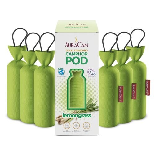 AuraCam Gold Standard Camphor Pod/Camphor Cone (Lemongrass) - Set of 6