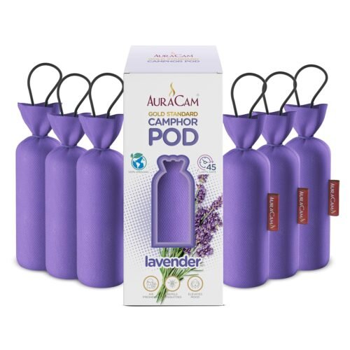 AuraCam Gold Standard Camphor Pod/Camphor Cone (Lavender) - Set of 6