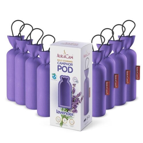AuraCam Gold Standard Camphor Pod/Camphor Cone (Lavender) - Set of 8