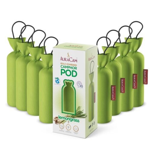 AuraCam Gold Standard Camphor Pod/Camphor Cone (Lemongrass) - Set of 8