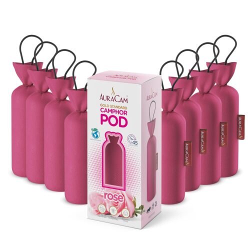 AuraCam Gold Standard Camphor Pod/Camphor Cone (Rose) - Set of 8